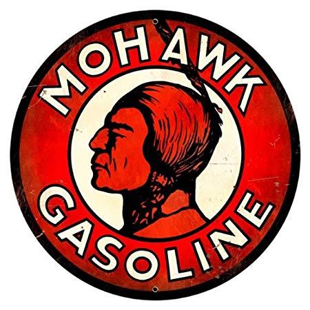 Vintage Garage Car Shop Logo - LARGE Mohawk Gasoline Vintage Metal Sign Auto Car Shop Garage 28 X ...