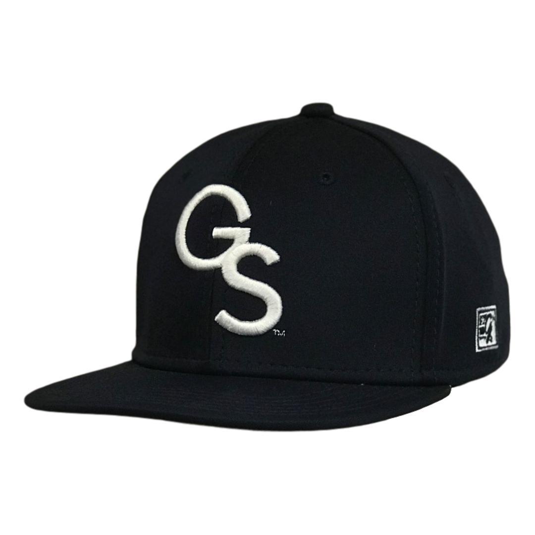 White G S Logo - GS Navy an White Fitted Hat | Cole Swindell Collection – TrueGSU.com