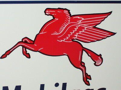 Mobil Flying Red Horse Logo - FLYING RED HORSE GASOLINE Embossed METAL Pump SIGN Service Station ...