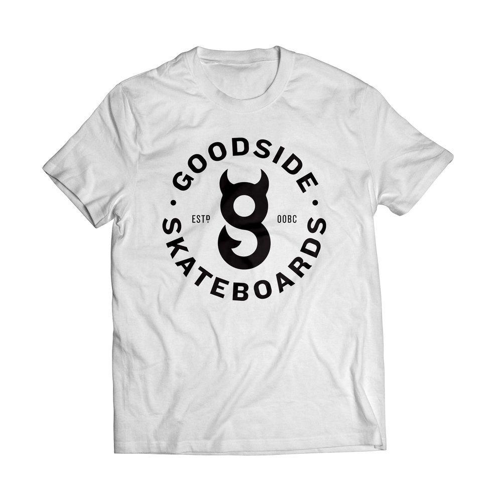 White G S Logo - GS Logo White — Goodside Skateboards