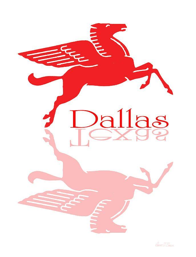 Flying Red Horse Logo - Flying Red Horse Dallas Texas Reflection 2 Digital Art by Robert J ...