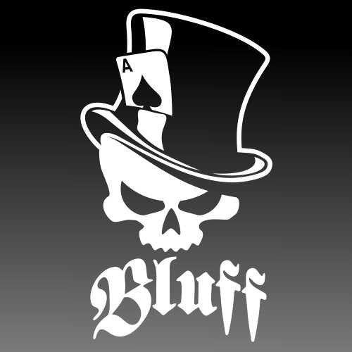 Ace Logo - Bluff Ace logo Top Hat Card Dealer Skull Decal All In Poker Sticker ...