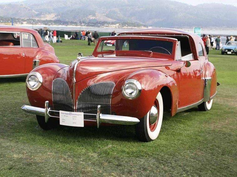 Old Red Cars Logo - 1940 Lincoln Continental Town Red Car Photo | Old Car Pictures