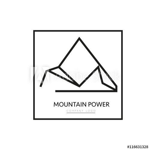 Black Triangle Company Logo - Vector triangle Mountain company logo. Simple geometric shape