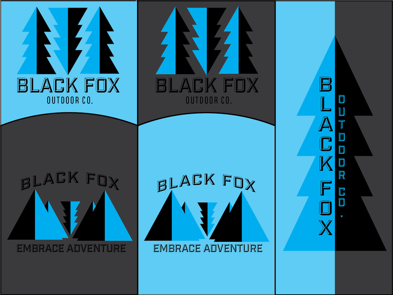 Black Triangle Company Logo - Black Fox Outdoor Company Logo Design Concept