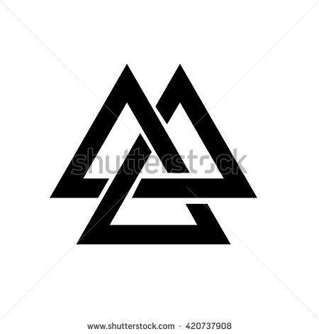 Black Triangle Company Logo - Triangle logo. Valknut is a Viking Age symbol, which representing