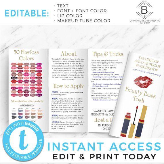 LipSense Distributor Logo - LipSense Brochure SeneGence Brochure LipSense LipSense | Etsy