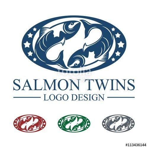Star in Oval Logo - Salmon Oval Logo With Star, Restaurant Salmon
