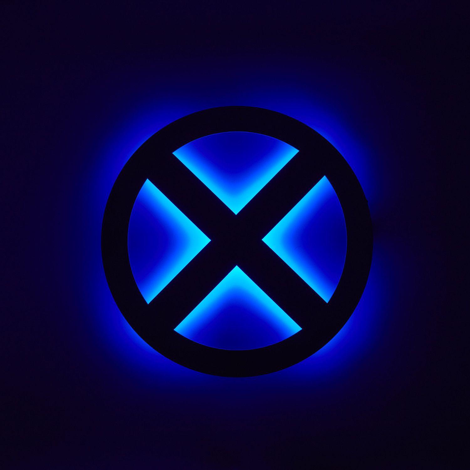 X-Men X Logo - X-MEN Logo // Floating Metal Wall Art // LED Backlit (18