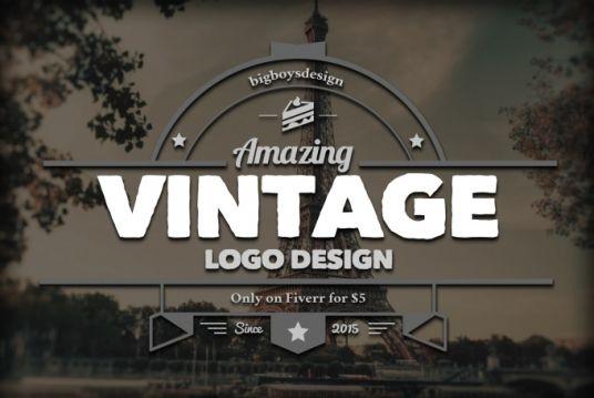 Vintage Retro Logo - design a Retro Vintage LOGO for £5 : Lana - fivesquid