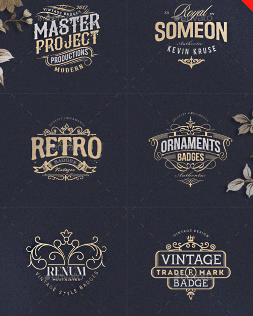 Vintage Retro Logo - Amazing Vintage Logo & Mockup Templates