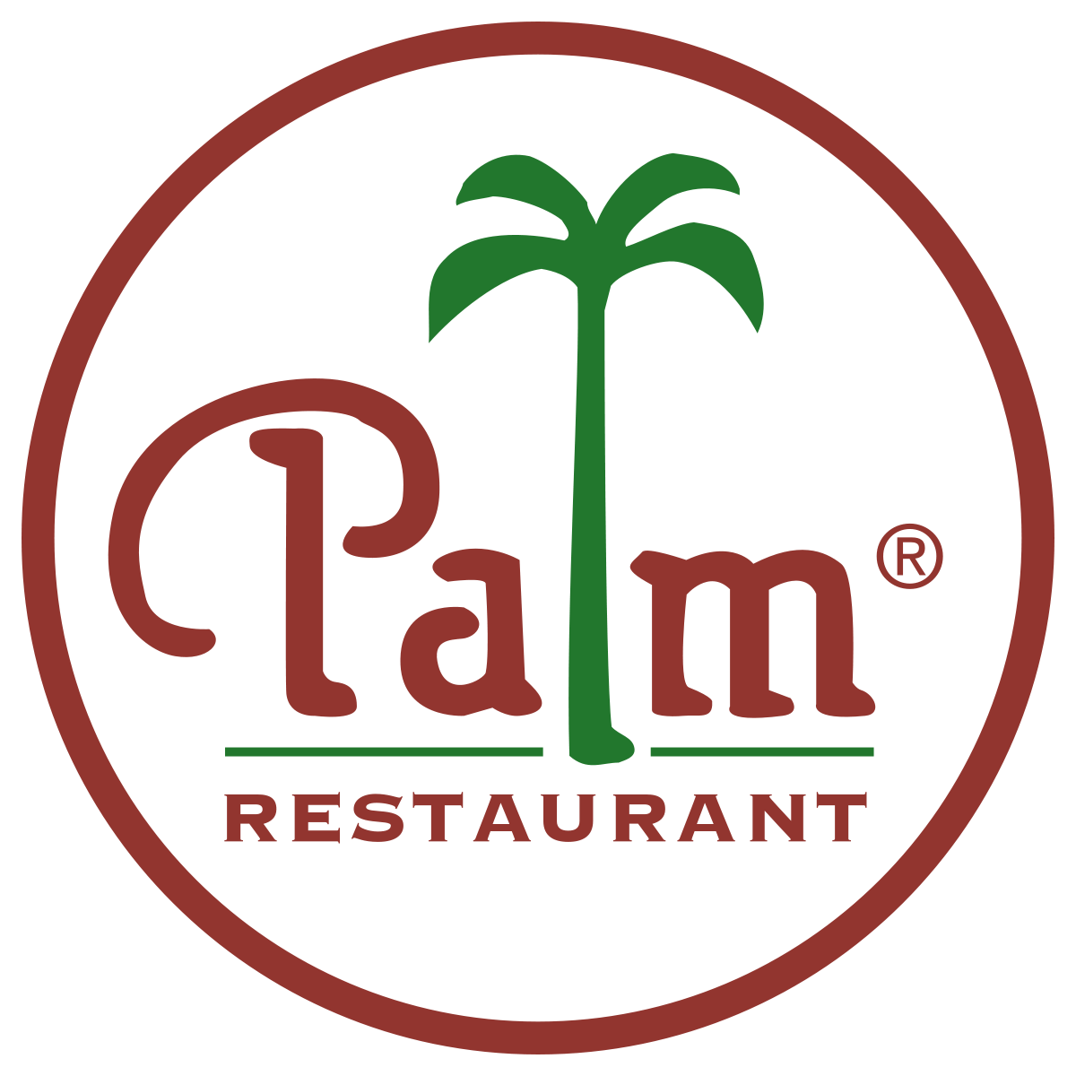 Restaurant with Red Oval Logo - The Palm (restaurant)