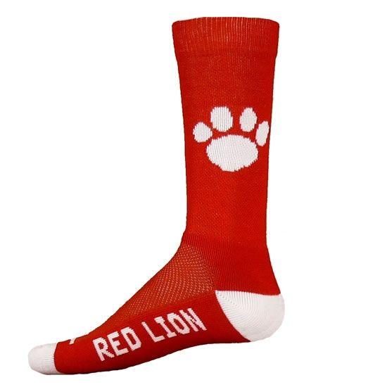 Blue Red Paw Logo - Red Lion Happy Paws Crew Socks | Red Lion Soccer Socks-Crew
