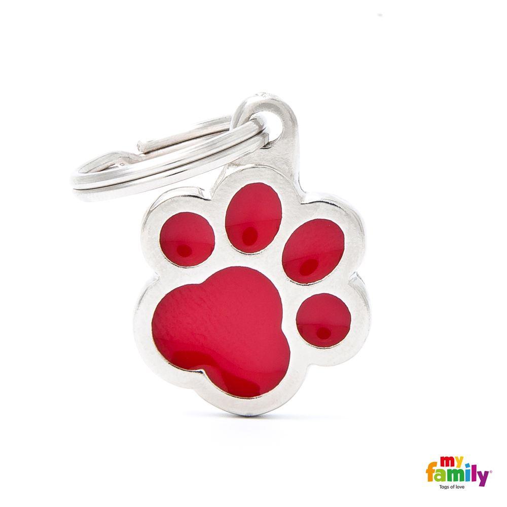 Blue Red Paw Logo - ID Tag for dog model Red Paw