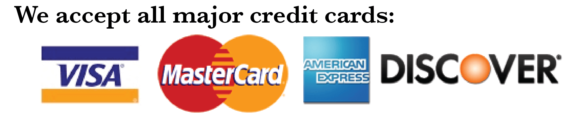 Major Credit Card Logo - Accept credit card Logos