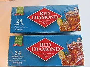 Red Diamond Tea Logo - Amazon.com : Red Diamond Tea All Natural 2-24ct Boxes Family Size ...