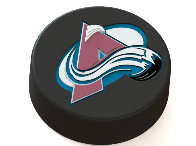 Colorado Avalanche Logo - 3D Printed Colorado Avalanche logo on ice hockey puck by Ryšard ...