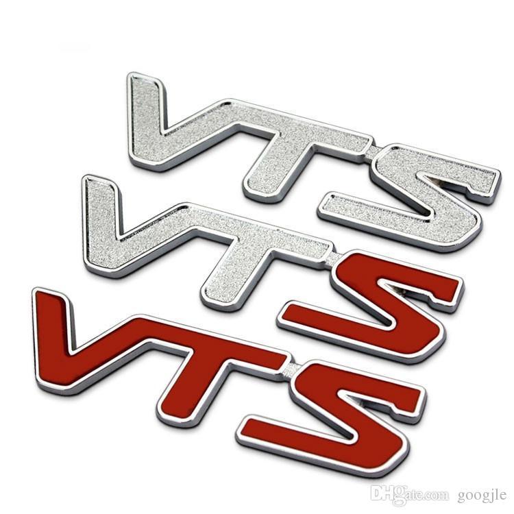 Red Silver Logo - VTS Car Badge Emblem 3D Logo Sticker For Citroen C2 C3 C4 Quatre