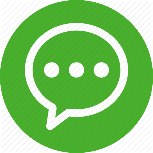 Green Messaging Logo - Bubble, chat, chatting, circle, comment, green, message icon