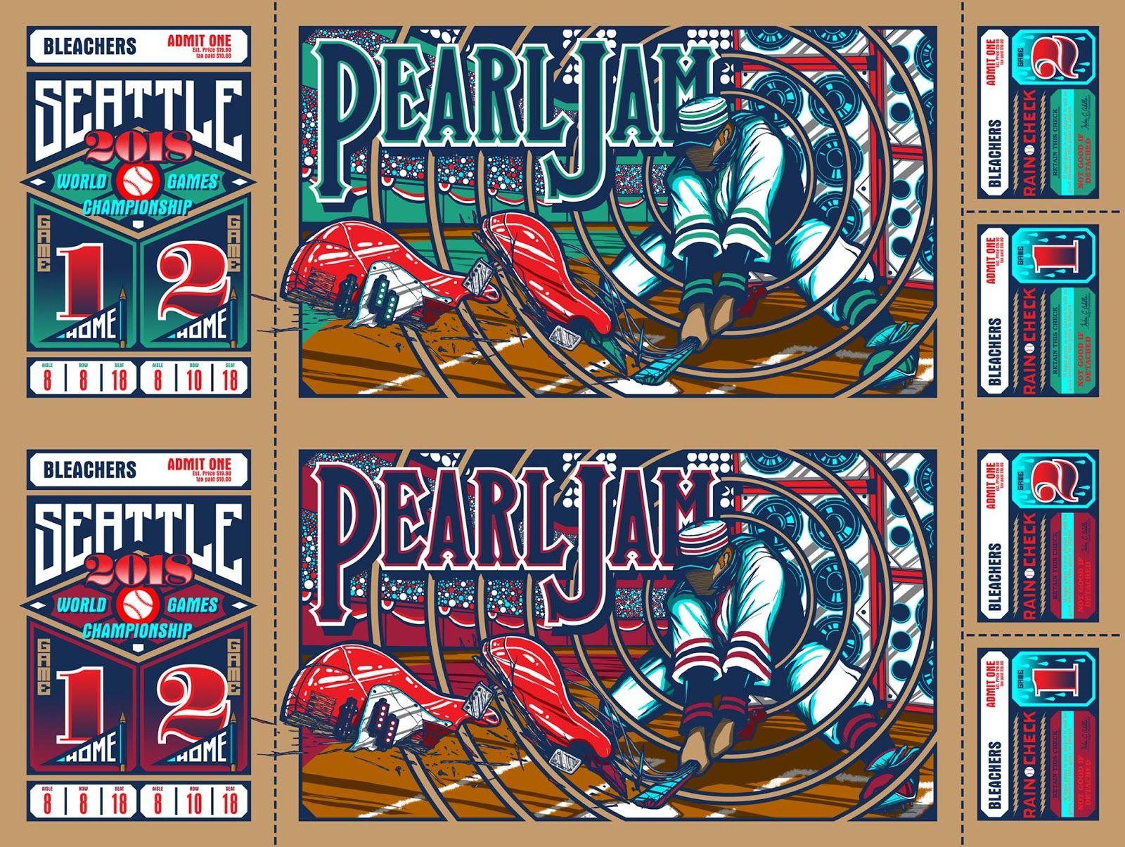 Seattle Pearl Jam Logo - INSIDE THE ROCK POSTER FRAME BLOG: Pearl Jam Seattle The Home Shows ...