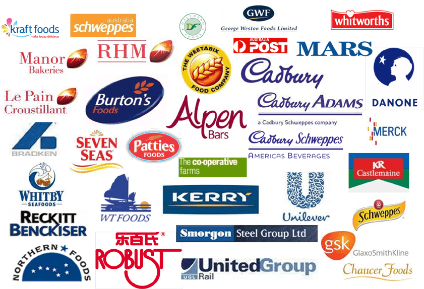 Orange and Blue Food Logo - International food company Logos