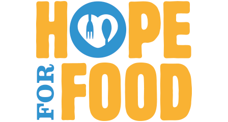 Orange and Blue Food Logo - Hope For Food – Helping hands, when we're most needed
