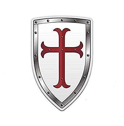 Red and White Shield Automotive Logo - Amazon.com: Hot Plates Knights Templar White Shield Red Crusader ...