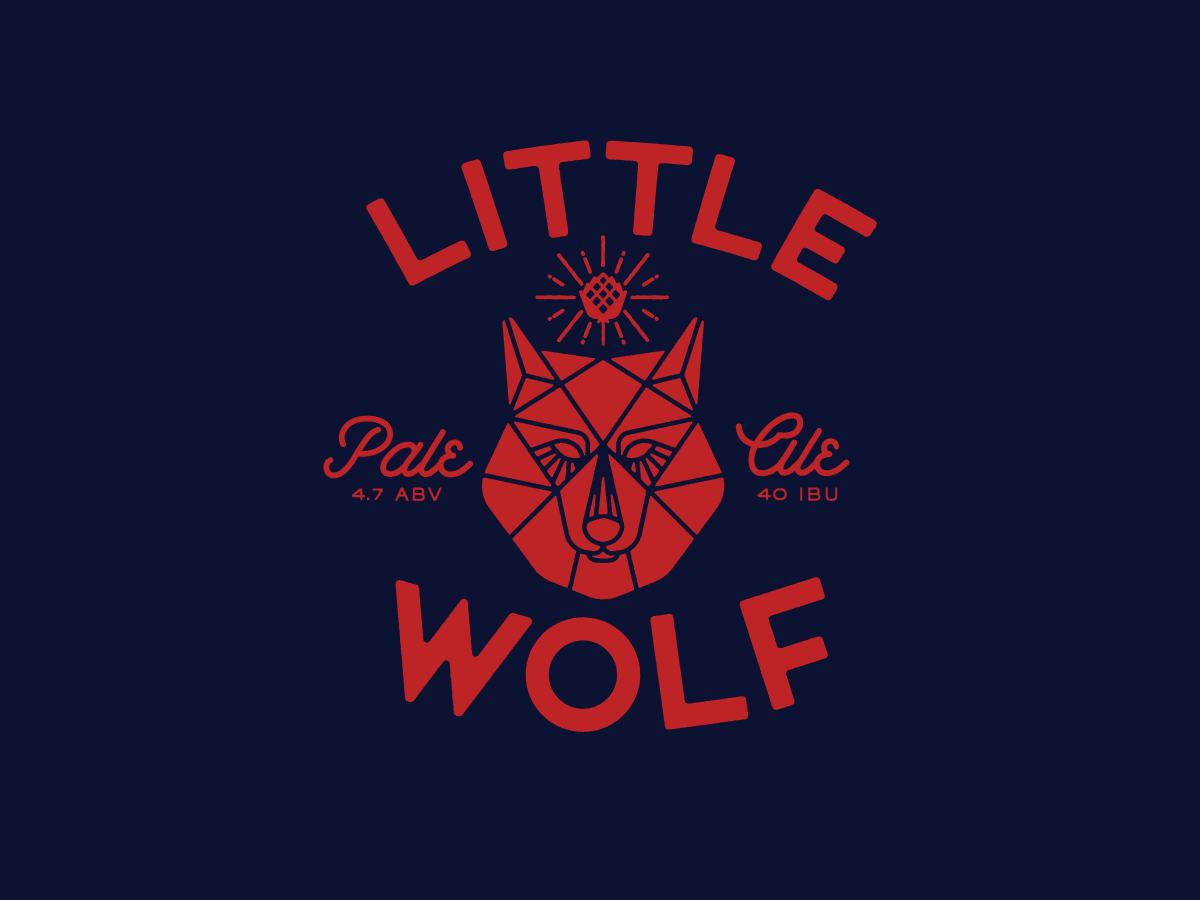 Orange and Blue Food Logo - Little Wolf. Logos. Wolf, Logo design, Branding