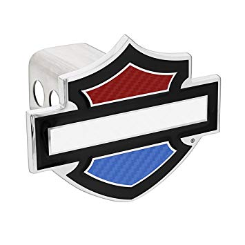 Red and White Shield Automotive Logo - Harley Davidson Bar & Shield Red, White and Blue Carbon Fiber Inlay ...