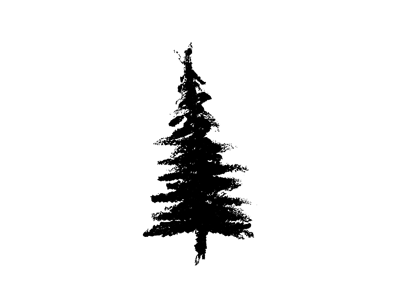Black and White Pine Tree Logo - Happy Trees