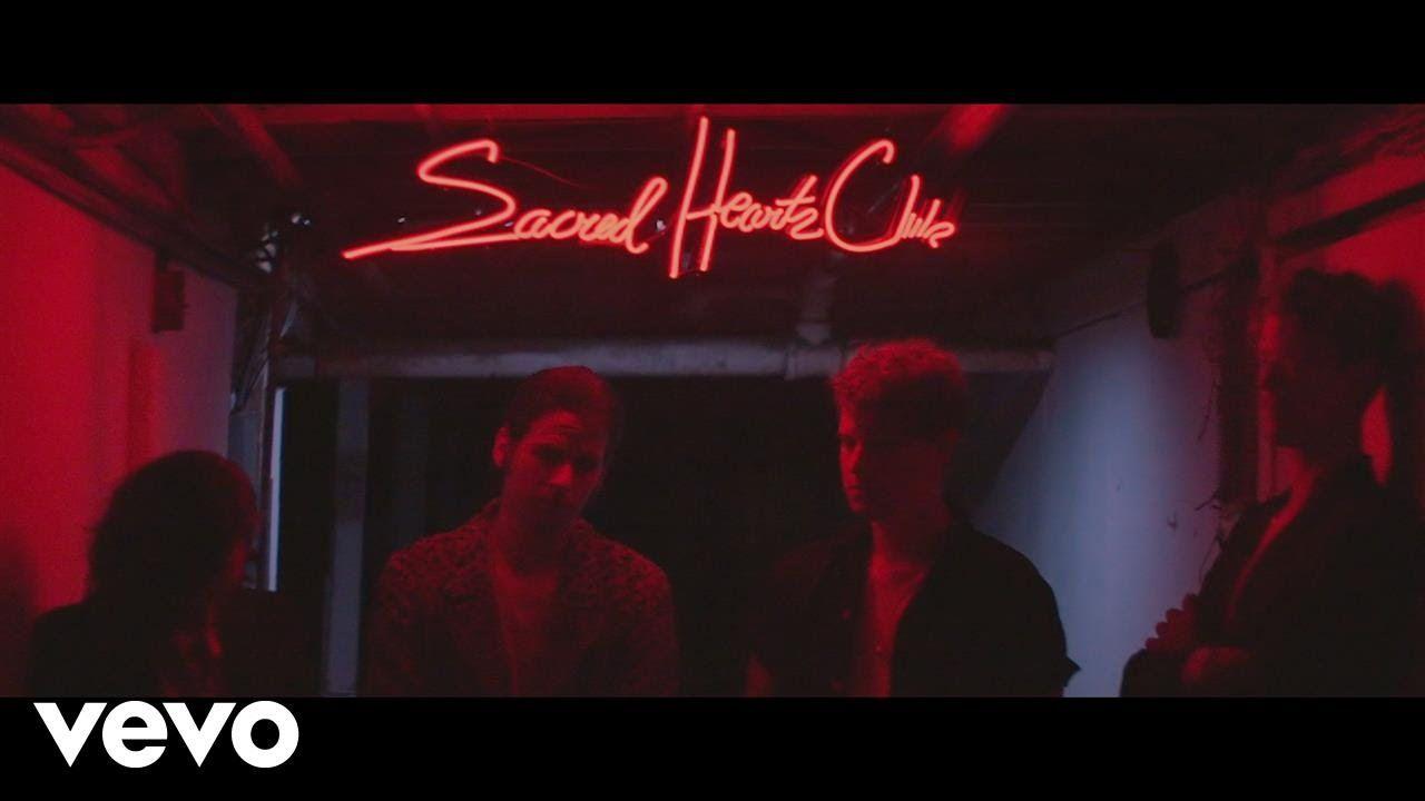 Red People Sitting Back to Back Logo - Foster The People Next to Me (Audio)
