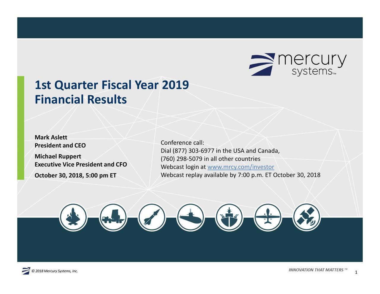 Mercury Systems Logo - Mercury Systems, Inc. 2019 Q1 Call Slides