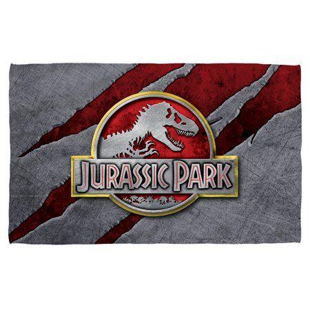 Red White Slash Logo - Jurassic Park Slash Logo Golf Towel W Grommet White 16X24