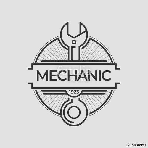 Repair Service Logo - Auto mechanic service. Mechanic service logo set. Repair service ...