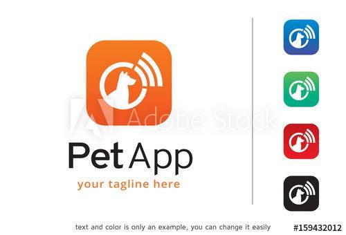 Adobe App Logo - Pet App Logo Template Design Vector, Emblem, Design Concept