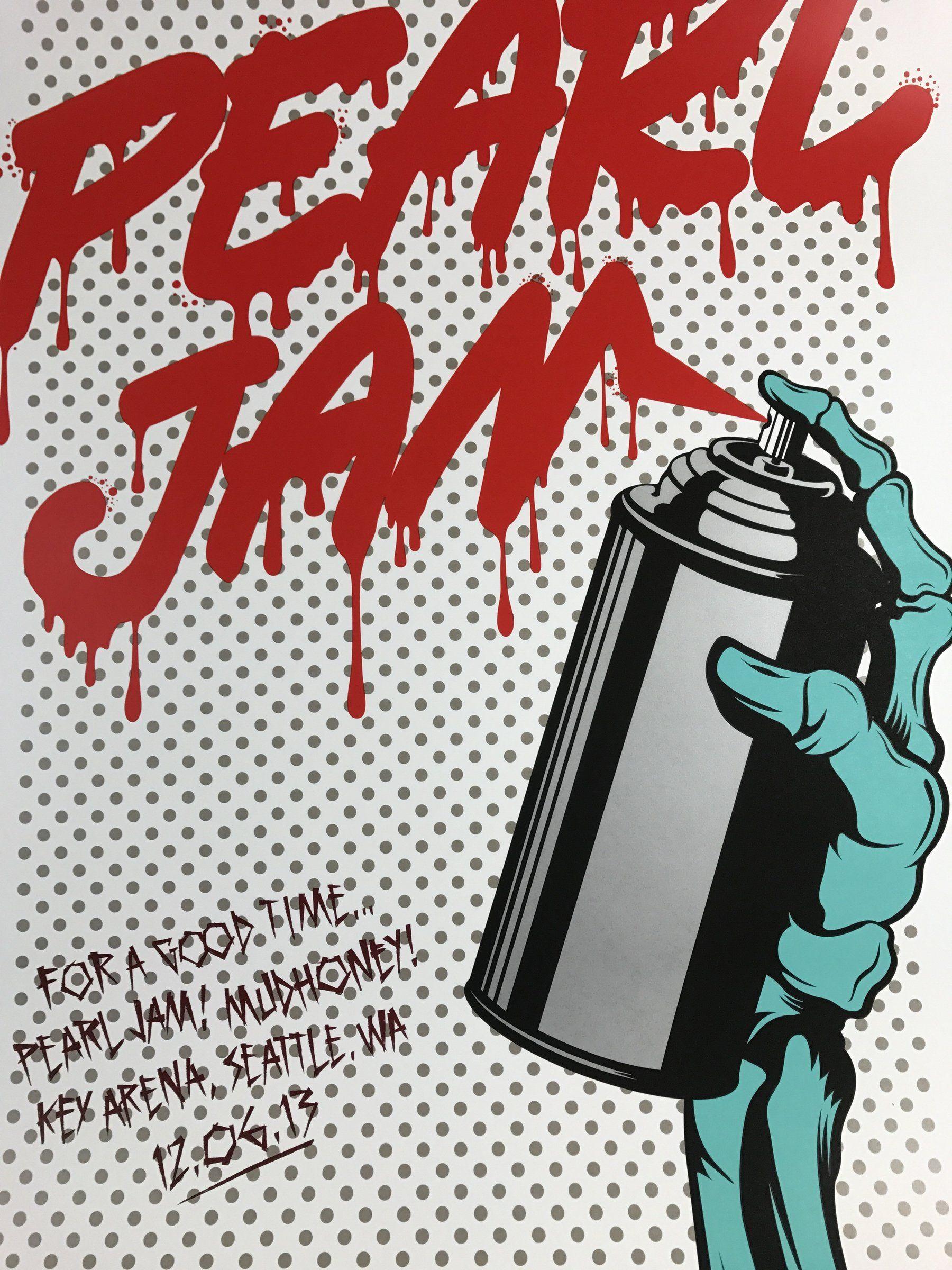 Seattle Pearl Jam Logo - Pearl Jam D*Face Dface poster print Seattle, WA edge wear
