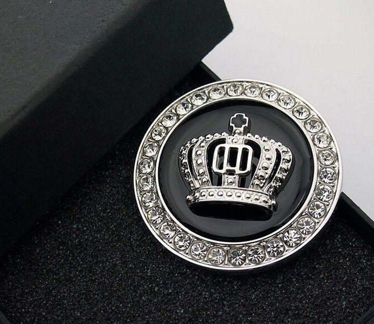 Crown Car Logo - 33g Weight High quality 3D metal crown diamond car styling ...