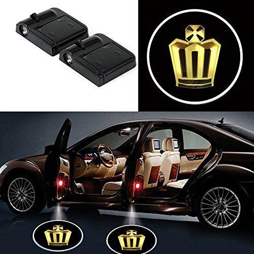 Crown Car Logo - Galleon - Bearfire 2 Pcs Wireless Car Door Led Welcome Laser ...