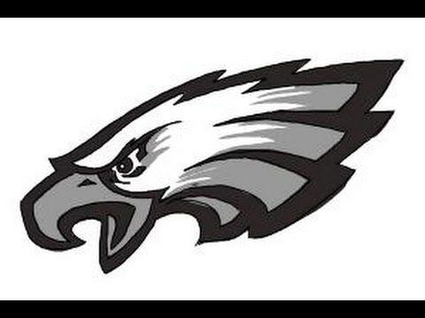 Black and White Philadelphia Eagles Word Logo - How to draw Philadelphia Eagles logo, NFL team logo - YouTube