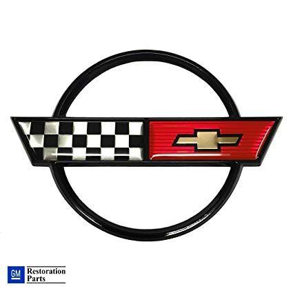 C4 Corvette Logo - C4 Corvette Gas Fuel Lid Emblem Cross Flag Official GM
