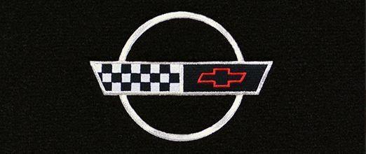 C4 Corvette Logo - C4 Corvette Floor Mats with Embroidered Logo