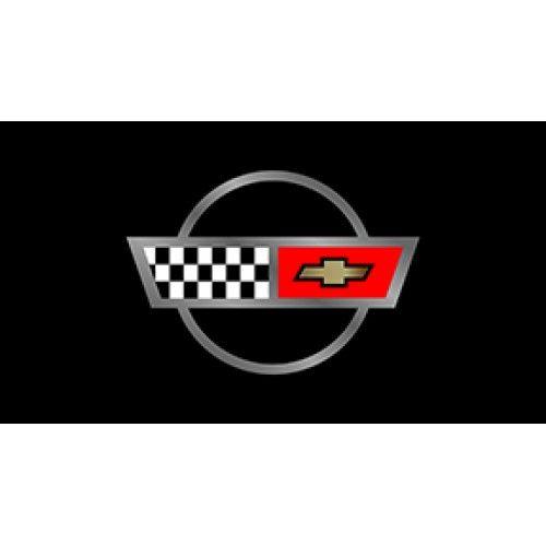 C4 Corvette Logo - Personalized Chevrolet Corvette C4 Flags License Plate on Black ...