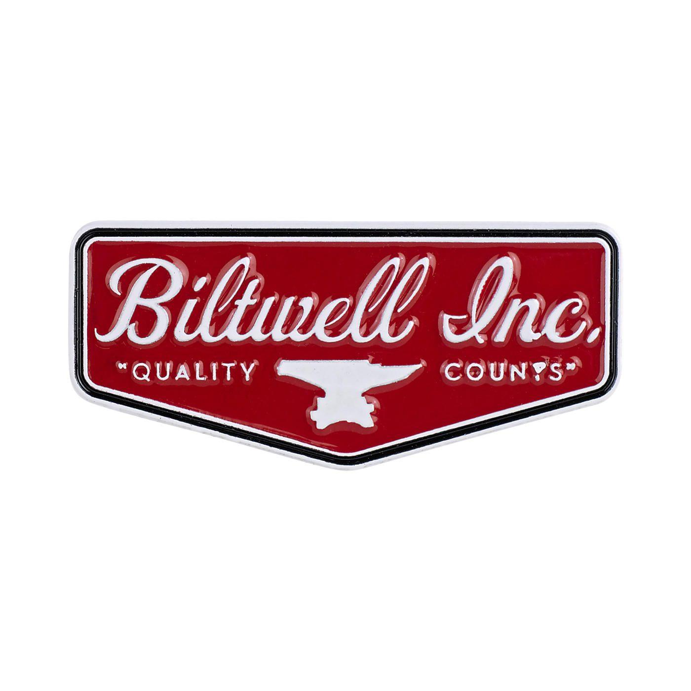 Red and White Shield Automotive Logo - Biltwell Inc. / Biltwell Enamel Pin Shield - Red/White