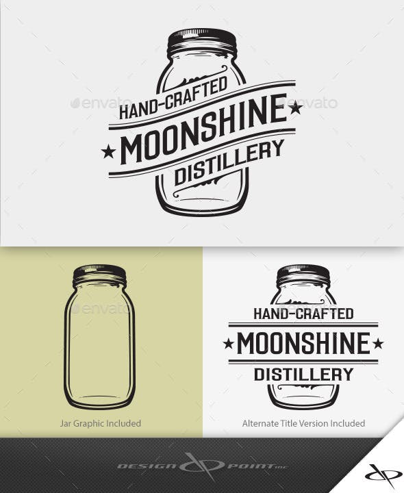 Moonshine Logo - Moonshine Distillery Logo by designpoint | GraphicRiver