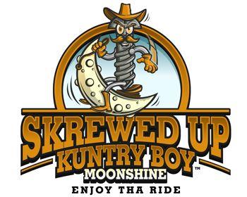 Moonshine Logo - SKREWED UP KUNTRY BOY MOONSHINE Logo Design