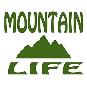 Mountain Life Logo - Mountain Life, Vinyl Car Decal, 'White', '5 By 5 Inches