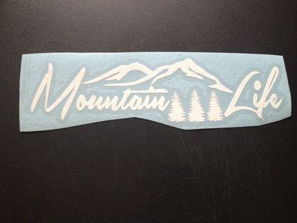 Mountain Life Logo - Free: White - Mountain Life - Vinyl Decal/Sticker - Accessories ...