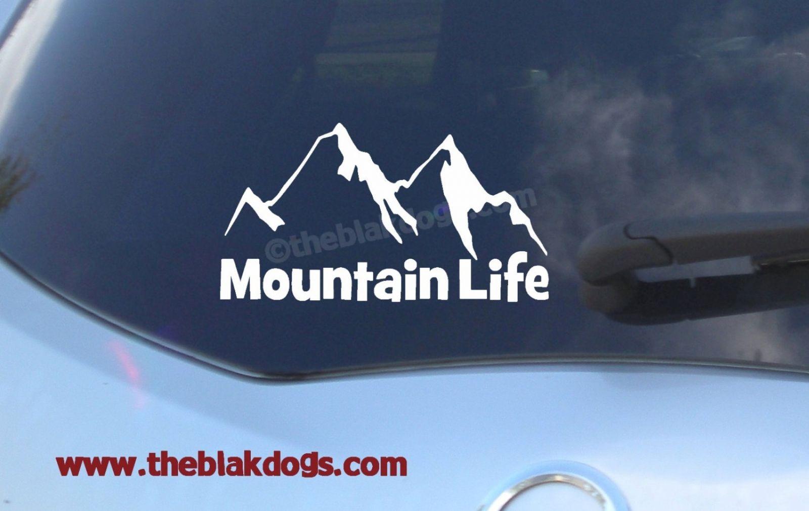 Mountain Life Logo - Mountain Life - Camping hiking sticker - Vinyl Sticker Car Decal ...
