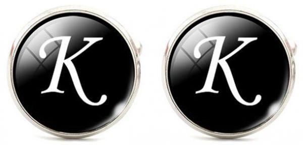 Cool K Logo - Personalized Cool K Letters Round French Shirt Cufflinks Fashion