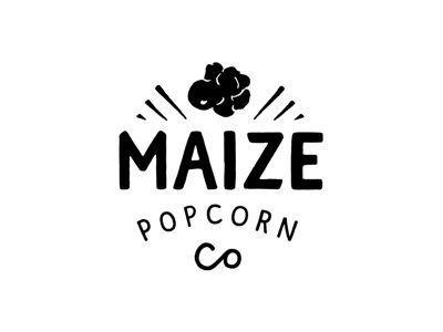 Popcorn Logo - Maize Popcorn Company. design // logo. Logos, Popcorn logo, Logo